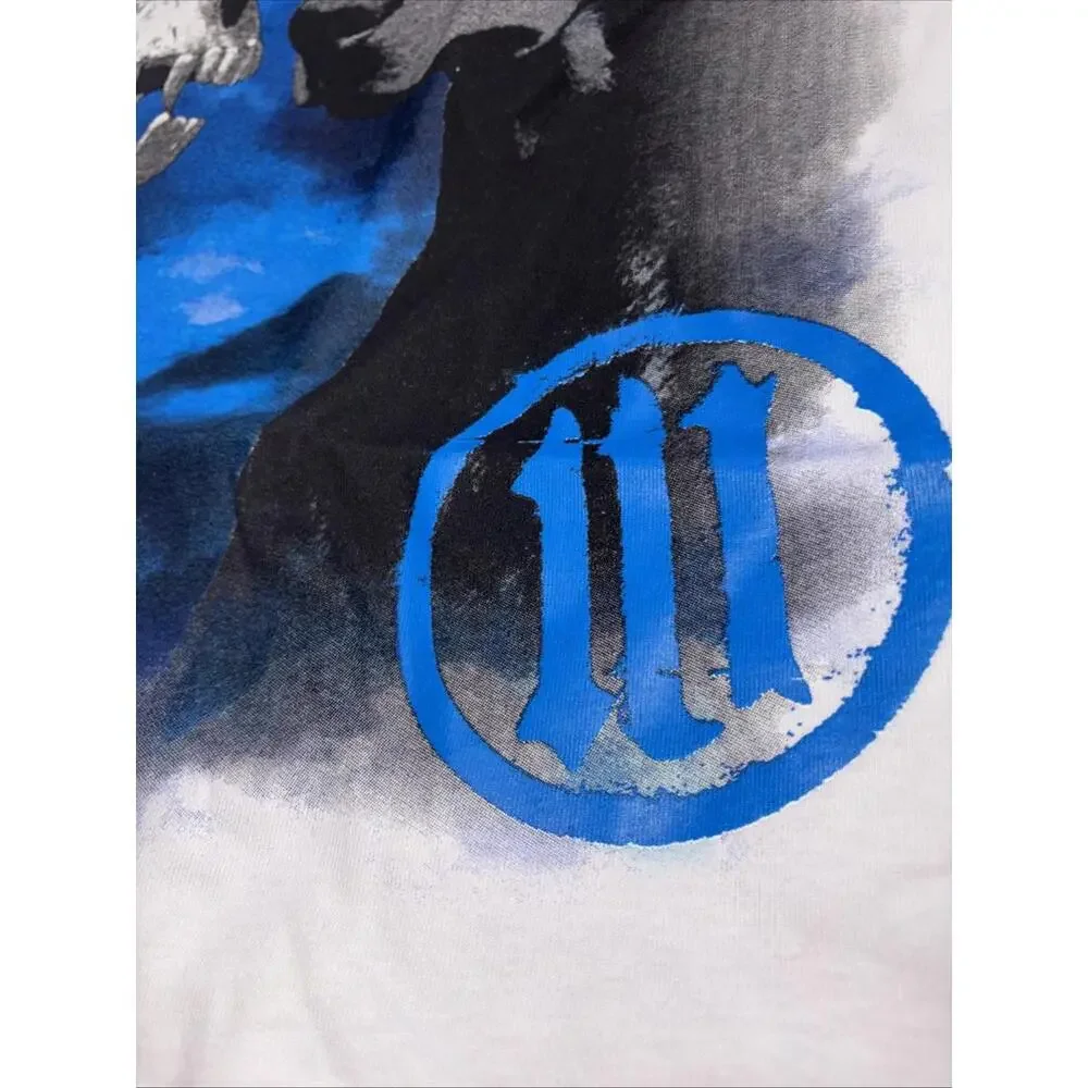 MI Vice Doberman Skeleton‎ Graphic White Blue Black Tee Mens XL NWOT NEW